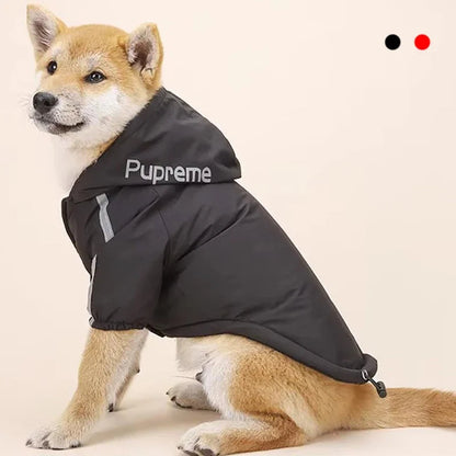 Pet Dog Waterproof Coat Reflective Puppy Warm Cotton Jacket Autumn Winter Hoodie Clothing For Dogs Cats Clothes PawPrint Treasures