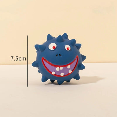 Cute Cartoon Big-Eyed Dog Sound Dog Toy Eco-Friendly Latex Interactive Pet Toy Ball Fun To Relieve Boredom