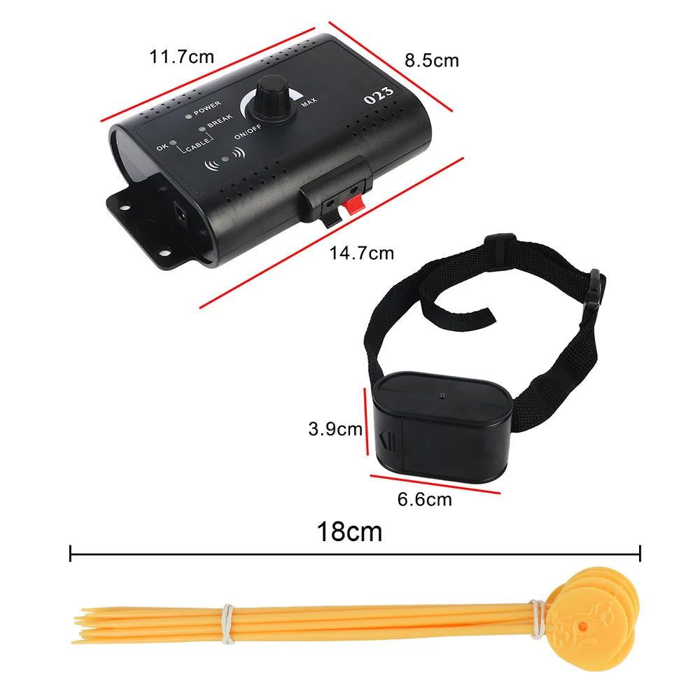 Electric Dog Fence Electronic Pet Fence System Containment Sound Shocked Collar Pet Accessories Dog Training Collar Waterproof