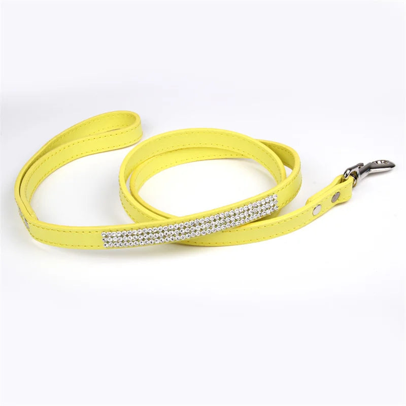 Fashion Rhinestone Dog Leash Pet Bling Shiny Cat Puppy Walking Leashes Lead for Small Dogs Cats Chihuahau Yorkshire Teddy 120cm
