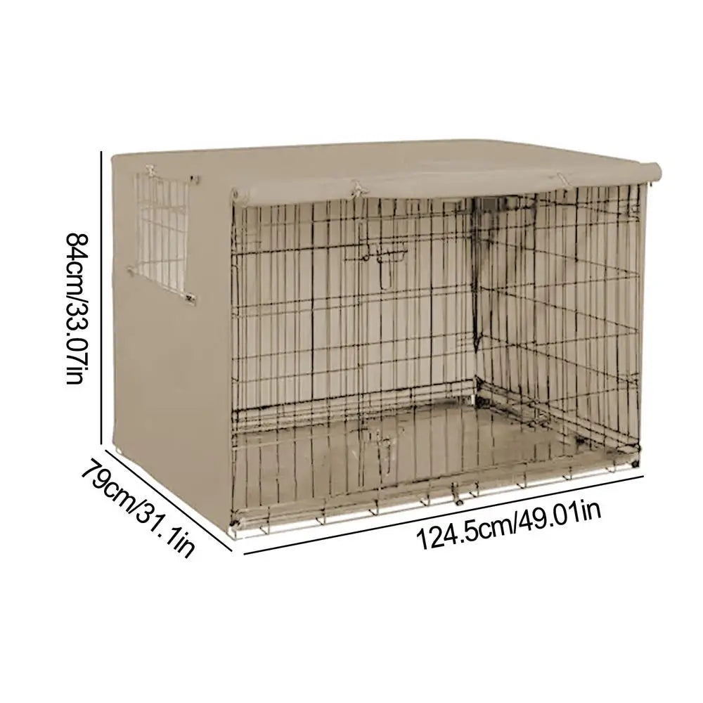 Pet Cage Cover Oxford Pet Crate Cover Pet Crate Cover Windproof Dog Kennel Cover Waterproof Dog Cat Cage Cover For Indoor PawPrint Treasures
