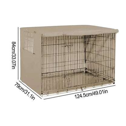 Pet Cage Cover Oxford Pet Crate Cover Pet Crate Cover Windproof Dog Kennel Cover Waterproof Dog Cat Cage Cover For Indoor PawPrint Treasures
