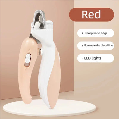 LED Illuminated Pet Nail Trimmer Dog Cat Claw Cutter Portable Grooming Scissors Sharp Blade Pet Nail Clipper Pet Accessories