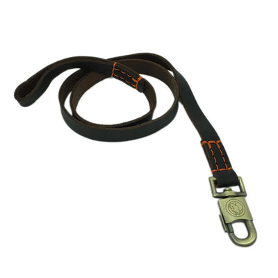 Genuine Leather Dog Leash 3/4/5 ft x 1 inch Soft and Strong Leather Leash for Large and Medium Dog Heavy Duty Dog Training Leash