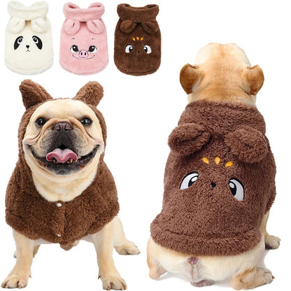 Fashionable Winter Pet Dog Clothes Dogs Coat Jacket  Perro French Bulldog Clothing Cute Dog Hoodie For Dogs Pets Clothing Pug PawPrint Treasures