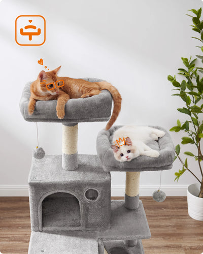 FEANDREA scratching post Cat Tree 168cm Multi-storey Large Cat Tipping Protection