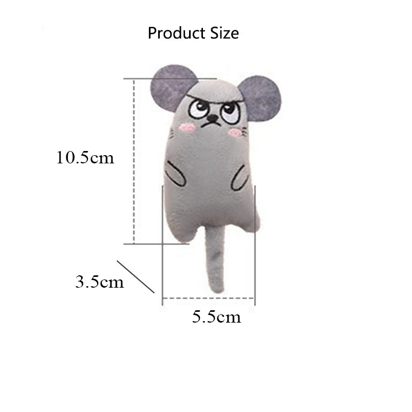 Cartoon cat and dog toy Bite resistant puppy plush doll Cat grinding teeth cleaning interactive toy