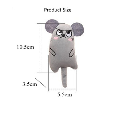 Cartoon cat and dog toy Bite resistant puppy plush doll Cat grinding teeth cleaning interactive toy