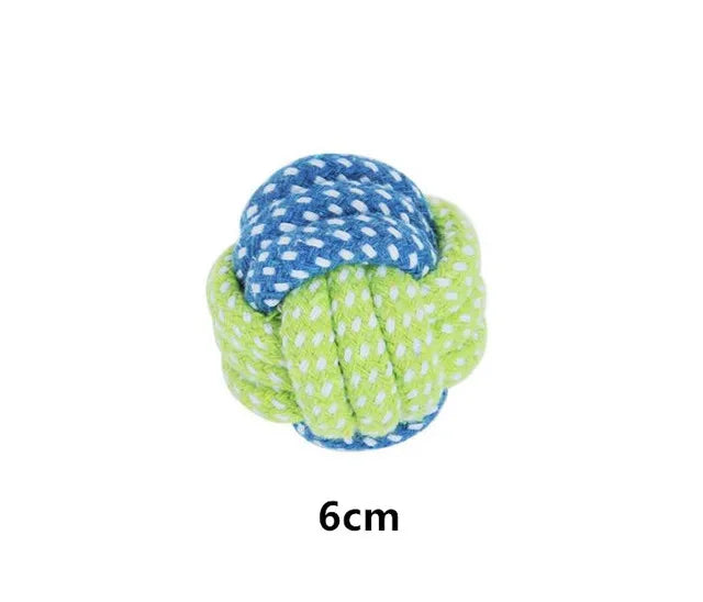 Interactive Cotton Rope Dog Toys, Mini Chew Ball & Toothbrush Toy for Puppy Teeth Cleaning, Durable Pet Accessories for Small to