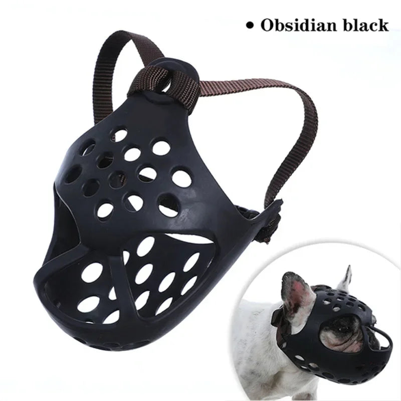 Dog Muzzle For Short Snout Dogs Soft Silicone Muzzle For Biting, Chewing, Licking For French Bulldog, For Flat-faced