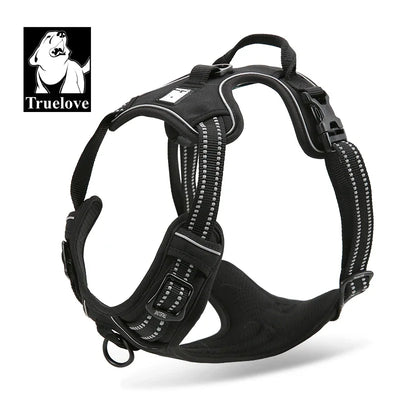 Truelove Reflective Nylon large pet Dog Harness  TLH5651 All Weather  Padded  Adjustable Safety Vehicular  leads for dogs pet
