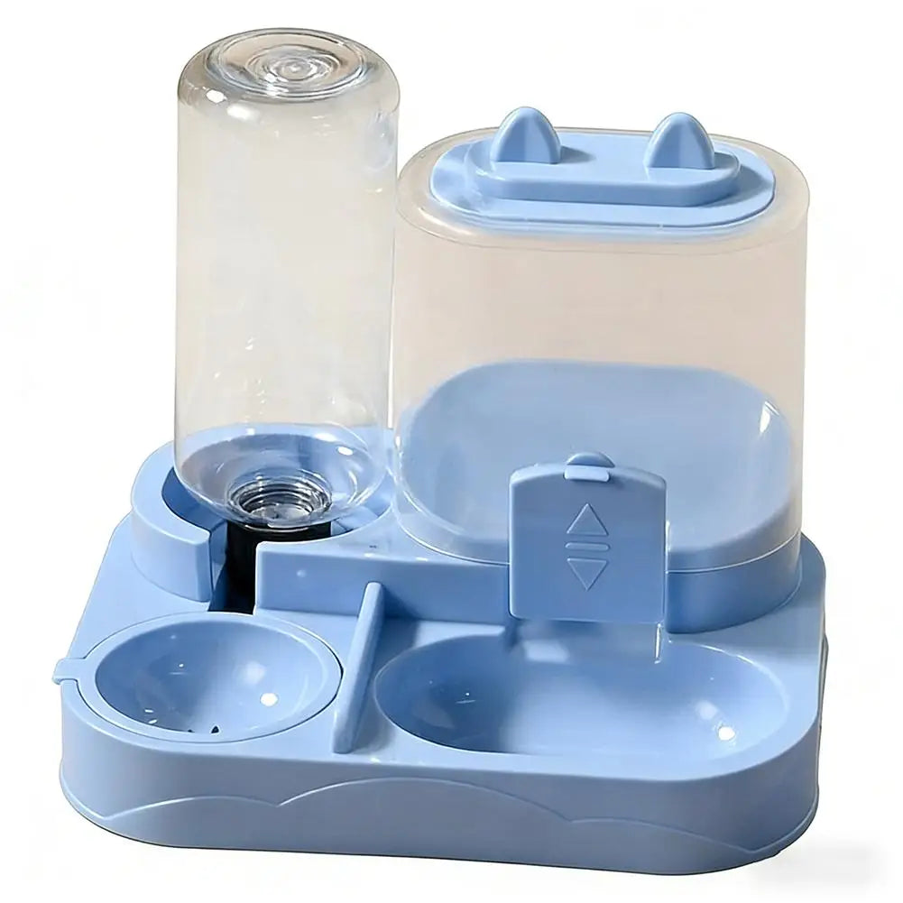 Pet Feeder Dual Food Bowl All-in-One Automatic Food Water Dispenser Large Capacity Food Storage Dispenser Pet Supplies