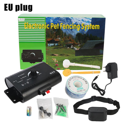 Electric Dog Fence Electronic Pet Fence System Containment Sound Shocked Collar Pet Accessories Dog Training Collar Waterproof