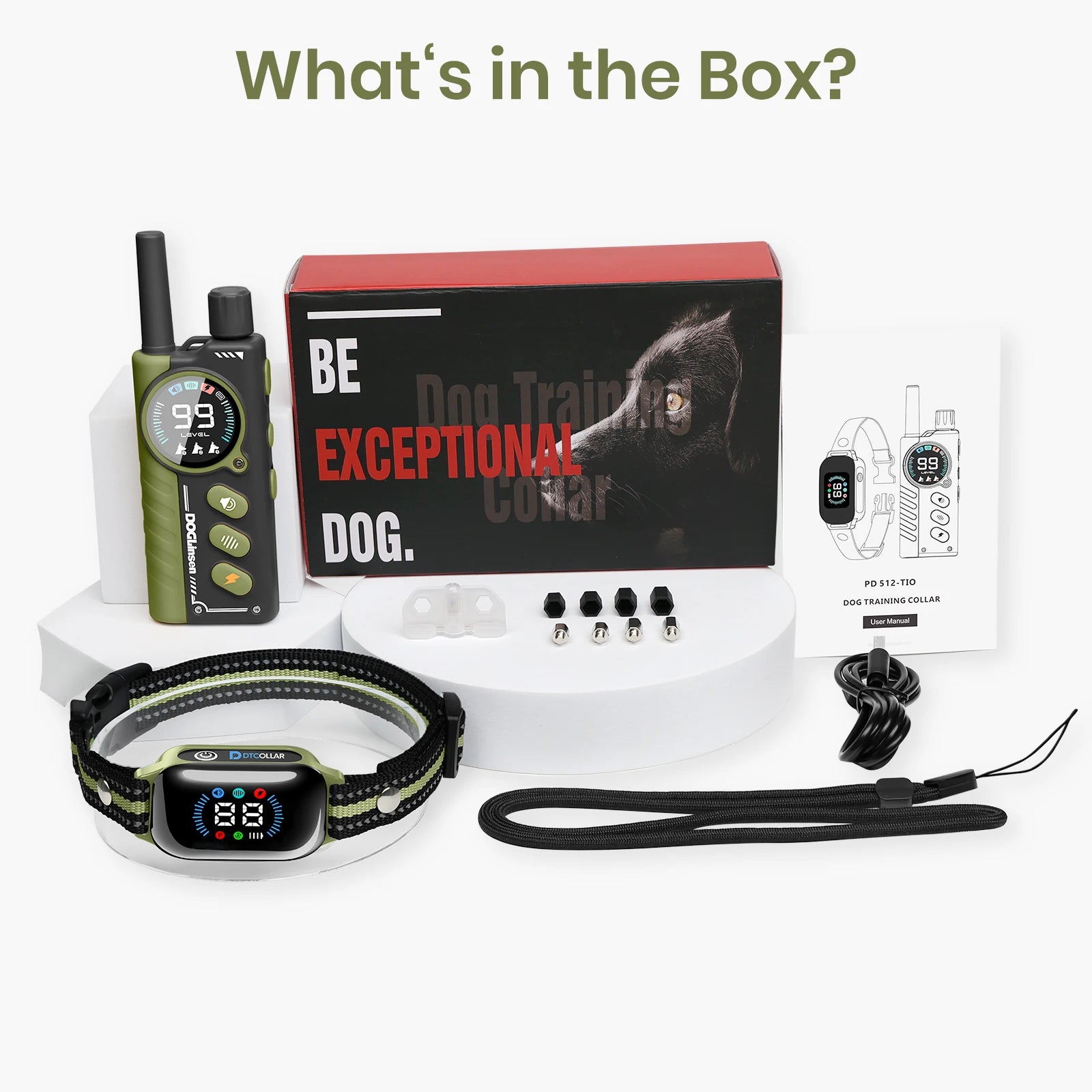 Electric Dog Training Collar 1Km Range With Remote Control Rechargeable Shock/Vibration/Sound Auto Modes Waterproof for Dog Size
