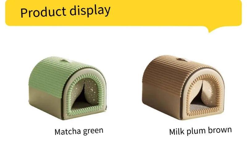 Winter thickened closed pet bed - Portable dog house  Cat shelter - Large medium-sized dog enclosure with washable mattress
