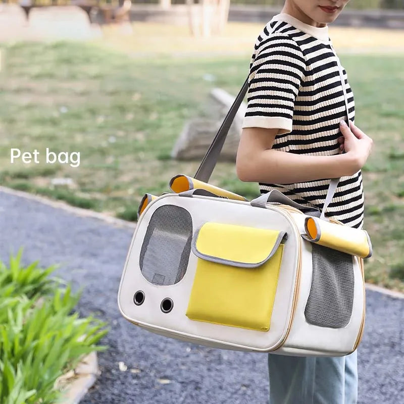 Portable Pet Carrier Cat Bag For Cats And Dogs Ideal For Travel And Outdoor Activities Suitable For Cats And Small Dogs