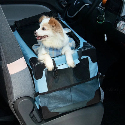 Pet Transport Bag Pet Car Cage Portable Cage for Pets One-piece Folding Pet Outdoor Bag Breathable Movable cat and dog cage PawPrint Treasures