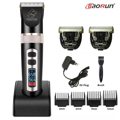 BaoRun P9 Dog HairClipper Professional LCD Screen Pet Cat Clippers Electric Grooming Trimmer Rechargeable Haircut Machine Animal