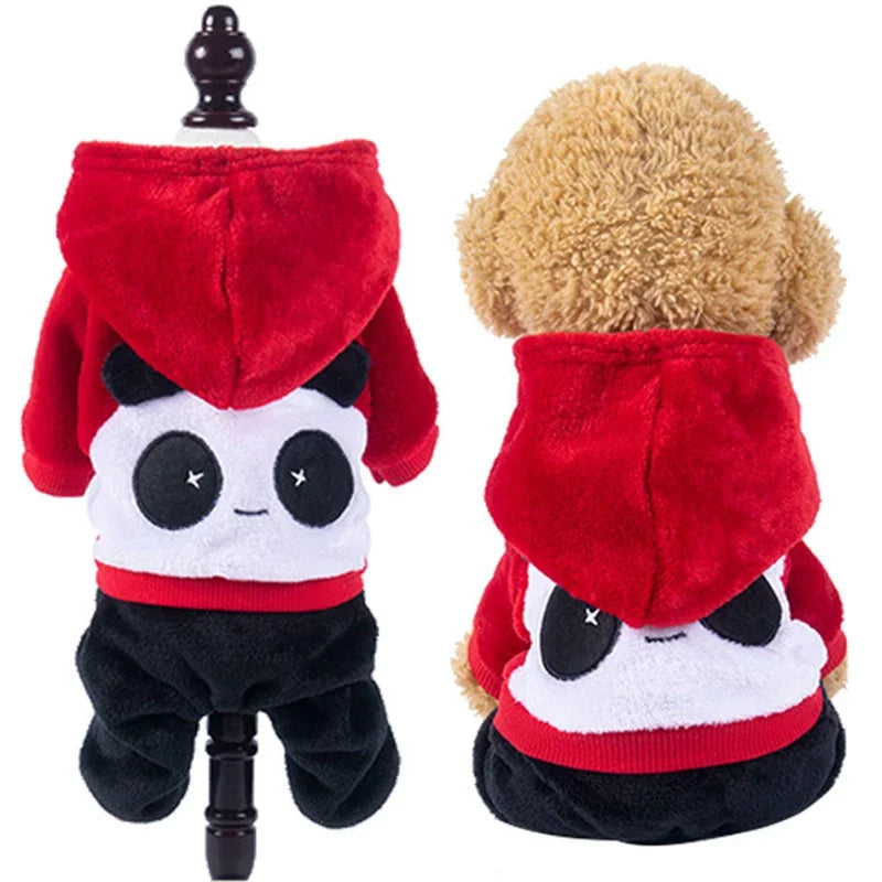 Pet Clothes for Small Medium Dogs Flannel Dog Jumpsuits Soft Comfortable Winter Warm Dog Cat Costume  Chihuahua Teddy Pet Coats PawPrint Treasures