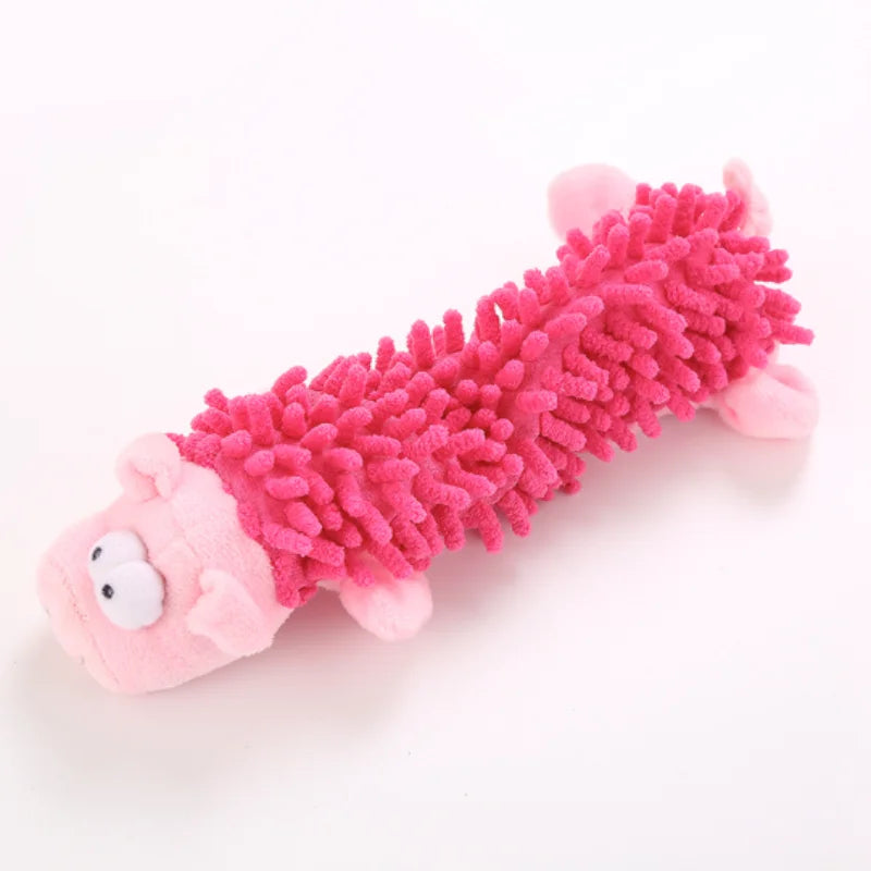 New Plush Squeaky Puppy Chew Toys Interactive Teething Training Dog Toys for Small Dogs Cute Donkey Design