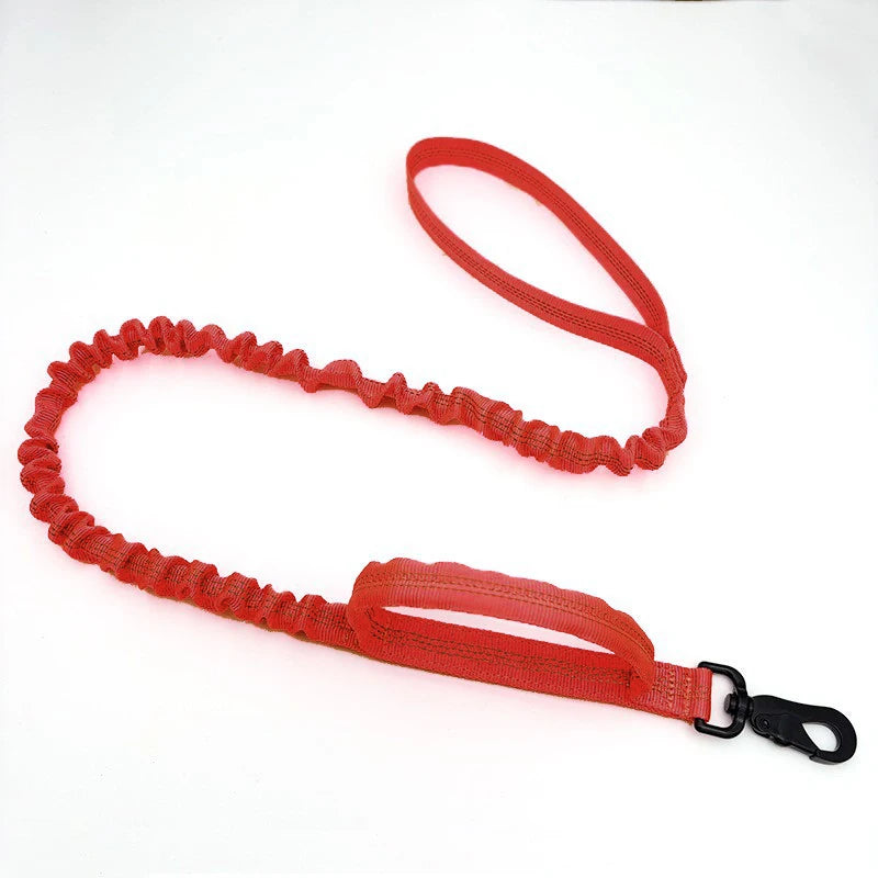 2025 Reflective Running Leash for Dogs - Dual Shock Absorption System, Night Safety Retractable Lead with QuickClip