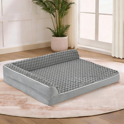 Orthopedic Large Dog Bed – Premium Memory Foam Sofa with Removable Washable Cover & Non-Slip Bottom – Pressure Relief for Joints