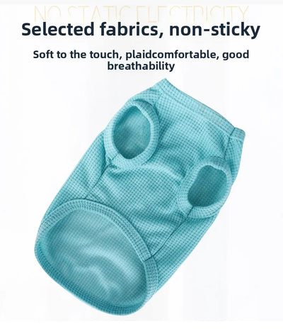 NewSpring Summer Pet Clothes for Cats Dogs Breathable Waffle Vest, Soft & Light, Perfect for Teddy Bichon Frise Small Medium Dog
