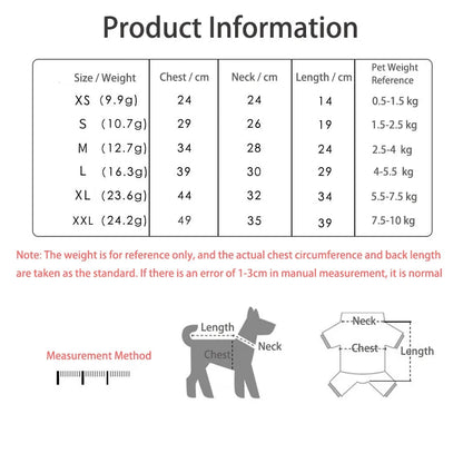 Fashion Cat Clothes Pet Dog Clothes For Small Dogs Chihuahua French Bulldog Summer Vest T Shirt Super Cool Lovely Puppy Clothing PawPrint Treasures