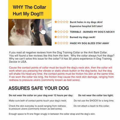 Small Dog Auto Bark Collar, Rechargeable Dog Electric Collar Anti-Bark Control for Puppy with Shock Mode