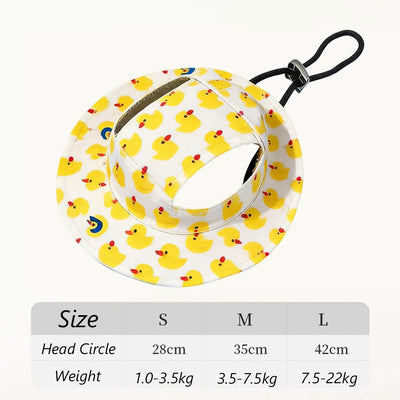1Pcs S/M/L Cute Print Dog Hat for Small Medium Dogs Adjustable Pet Cap Puppy Pug Corgi Dachshund Hats Summer Out Pet Accessories