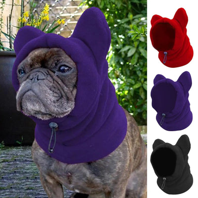 Warm Dog Hat Pet Hood with Ear Muff Warm hat soft walking ears headband Dog Warm Hat for Cold Weather Camping Outdoors