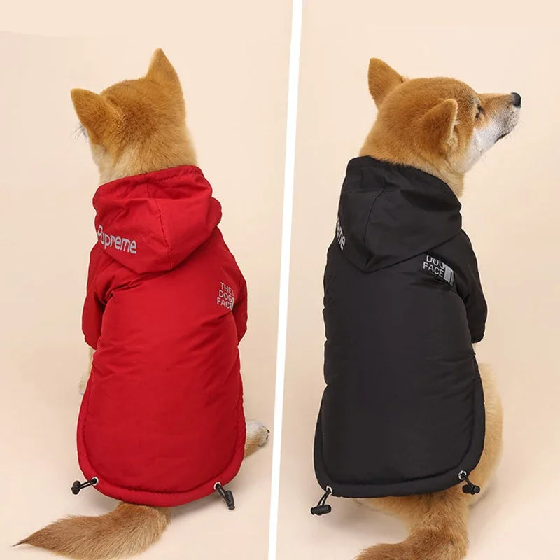 Pet Dog Waterproof Coat Reflective Puppy Warm Cotton Jacket Autumn Winter Hoodie Clothing For Dogs Cats Clothes PawPrint Treasures