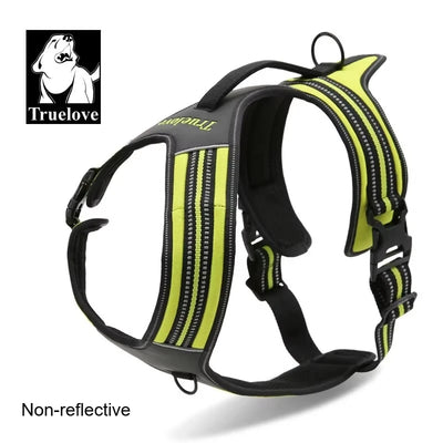 Truelove Non-reflective Walking PU Leather Dog Vest Escape Proof Adjustable Anti Pull Pet Harness Outdoor Clearance Sale TLH5551
