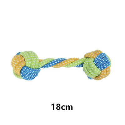 Interactive Cotton Rope Dog Toys, Mini Chew Ball & Toothbrush Toy for Puppy Teeth Cleaning, Durable Pet Accessories for Small to