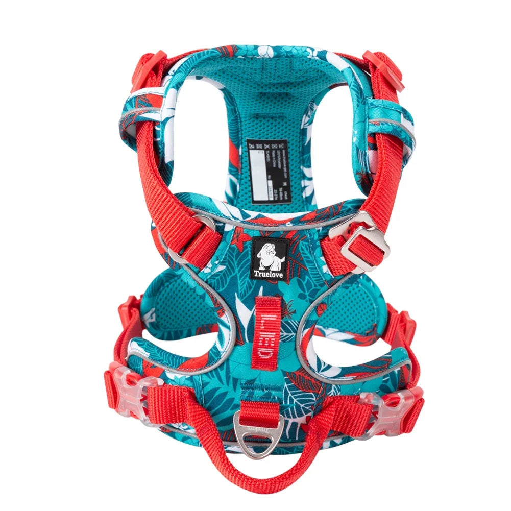 TRUE LOVE TLH5654 No Pull Dog Harness Nylon Reflective Adjustable Step-in Comfortable Pet Harness