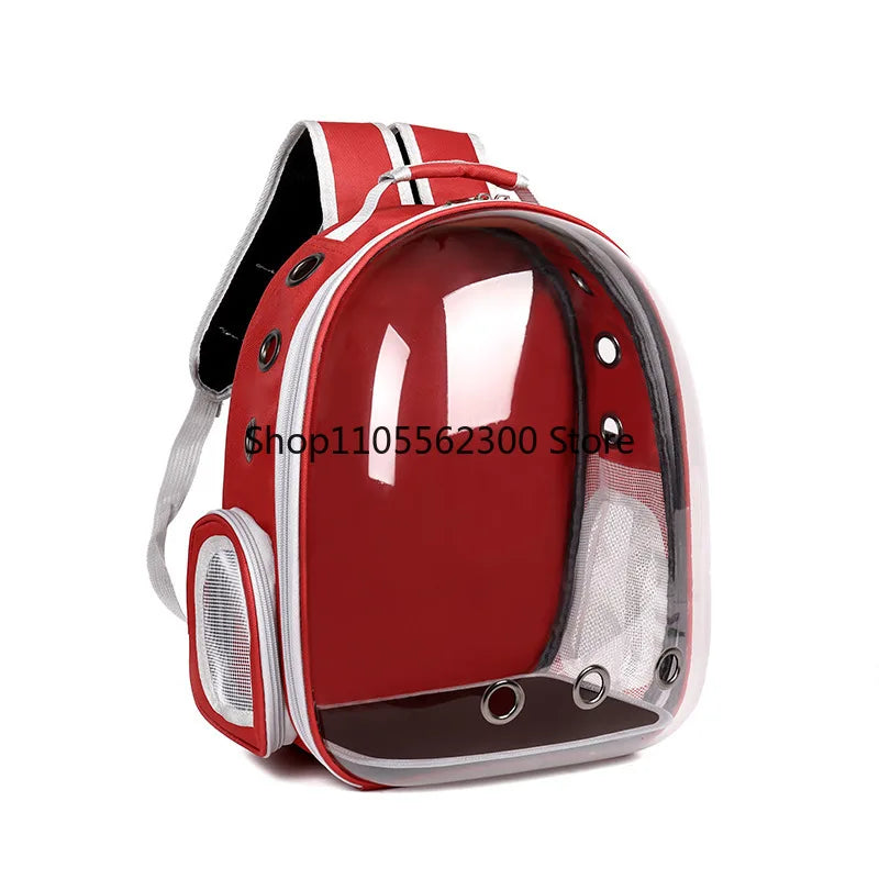 Portable Cat Backpack for Outdoors Breathable Pet Carrier Double Shoulder Dog And Cat Bookbag Space Design Cat Supplies
