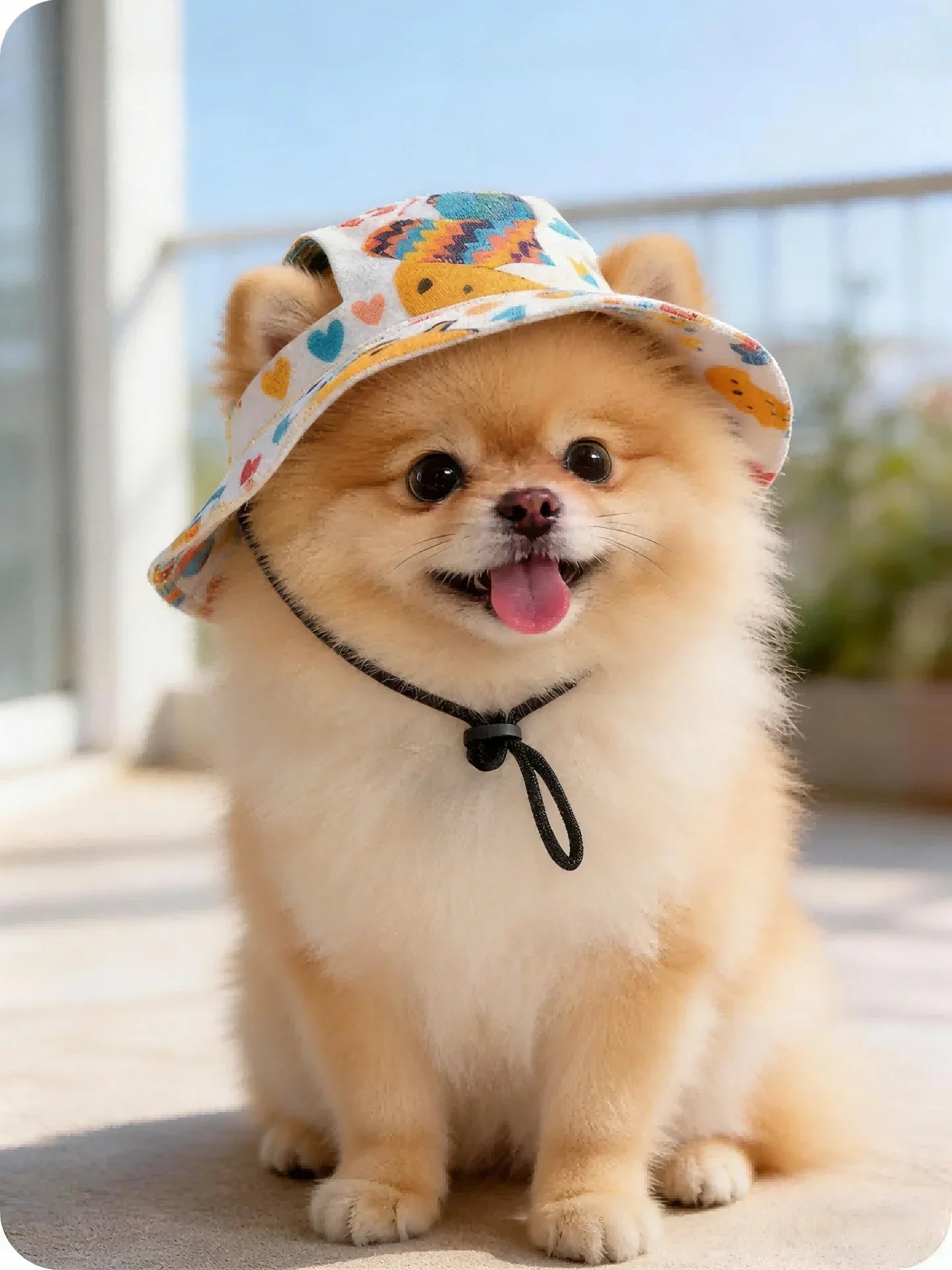 Printed Pet Dog Hat Adjustable Cap for Small Medium Puppy Dogs Pug Corgi Dachshund Outdoor Walking Photo Party Costume Accessory