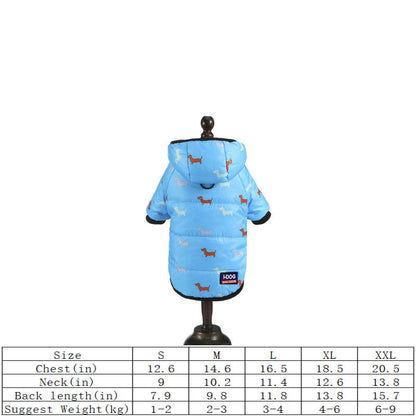 New hot pet clothing two feet hooded cotton-padded cat and dog clothing autumn and winter plus cotton thickened pet clothing PawPrint Treasures