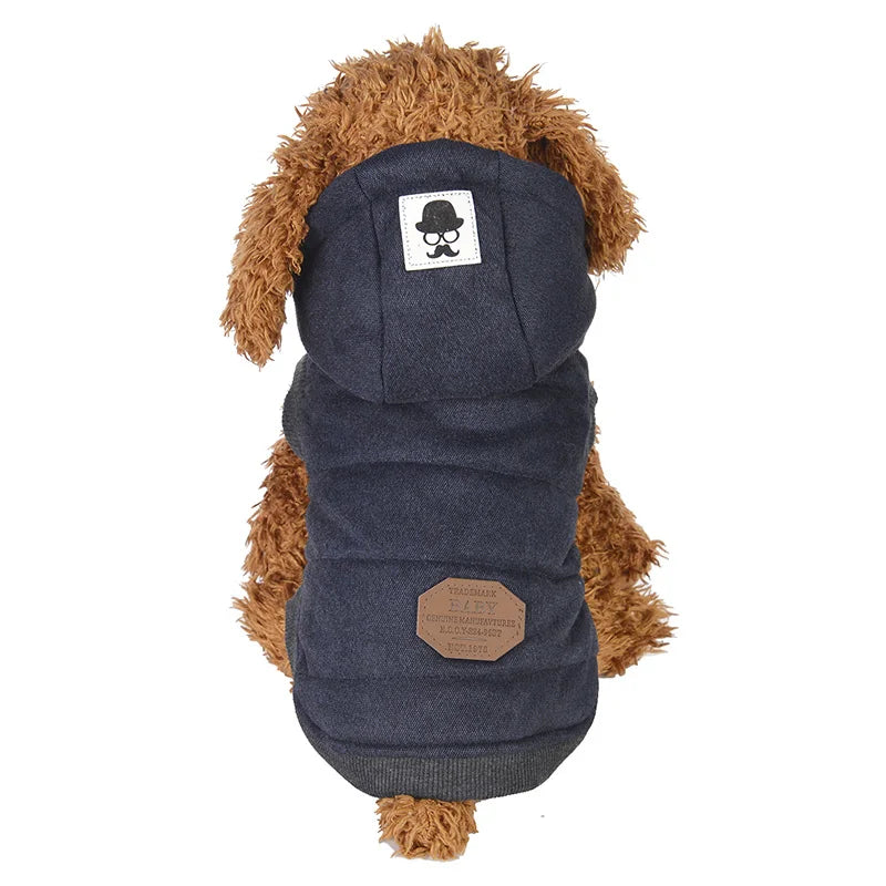 Hooded Pet Dog Jacket Coat For Small Medium Dogs Cats Autumn Winter Warm Puppy Clothing Windproof Cat Clothing Chihuahua Costume