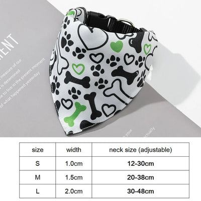 Dog Bandana Collar Scarf for Puppy & Cat Small Medium Large Dogs Adjustable Collars Pet Handkerchief Bibs Dress-up Accessories