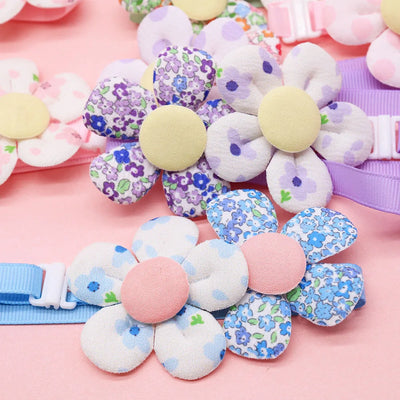 50 Bulk Dog Bowties Cute Flower For Pet Grooming Decoration Summer Small Dog Cat Bow Tie Collar Adjustable Dogs Grooming