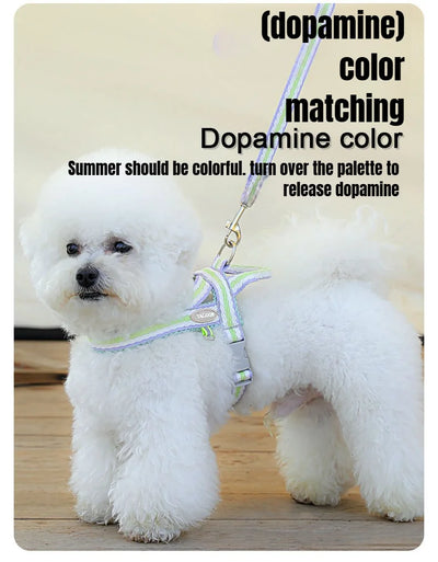 Dog Harness Collar Accessories Small Pet Neck Belt Lead Leash for Small  Dogs Collars  Breast Strap Puppy Adjustable Walking