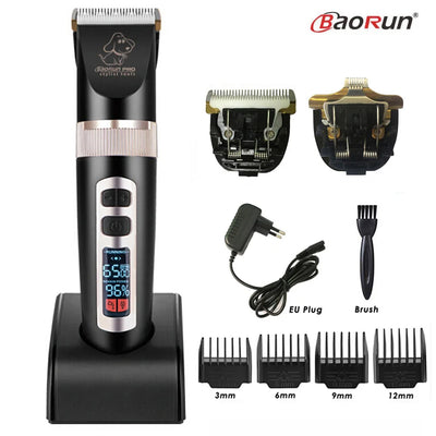 BaoRun P9 Dog HairClipper Professional LCD Screen Pet Cat Clippers Electric Grooming Trimmer Rechargeable Haircut Machine Animal