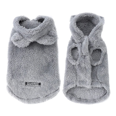 Winter Pet Puppy Hoodie Sweater For Small Medium Dogs Cats Warm Fleece Dog Clothes Coat Yorkshire Chihuahua Jacket Pug Costume