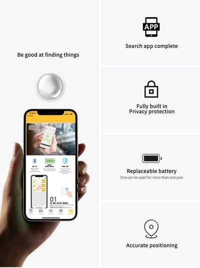 Mini GPS Tracker System For FindMy App Airtag Smart Bluetooth Locator Child Finder Bag Anti-Loss Pet Collar With Tracker