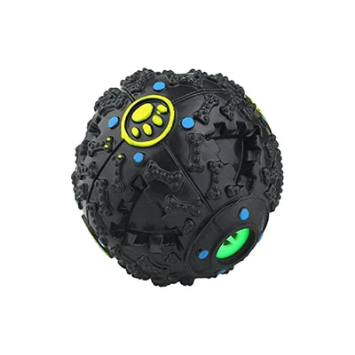 Pet Treat Dispenser Ball Toy, Squeaky Dog Chew Toy Ball, Dog Snack Dispenser Teething Training Tool, 1PC