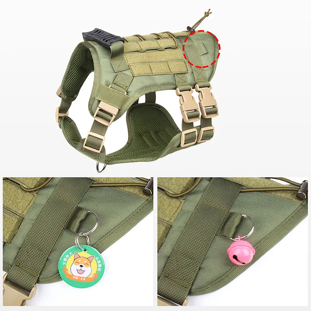 Custom Dog Harness Personalized Tactical Vest DIY Name Pet Harness for Medium Large Big Dog Chest Strap