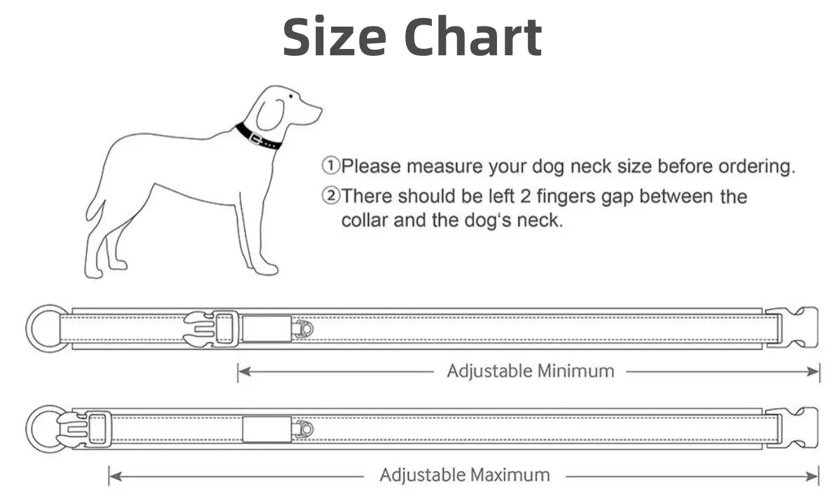 Adjustable Mesh Padded Pet Dog Collar Custom ID Engraving Reflective Nylon Dog Collar Durable Heavy Duty for All Breed All Pug