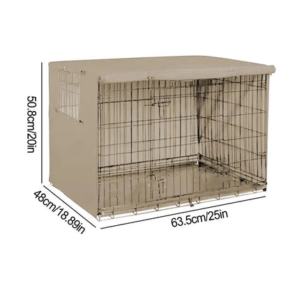 Pet Cage Cover Oxford Pet Crate Cover Pet Crate Cover Windproof Dog Kennel Cover Waterproof Dog Cat Cage Cover For Indoor PawPrint Treasures