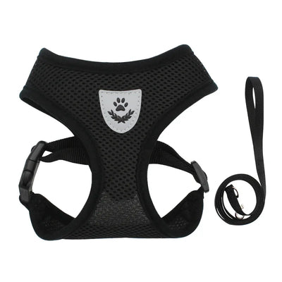 Small Dog Harness and Leash Set Summer Puppy Breathable Mesh Reflective Cat No Pull  Dog Reflective  Adjustable Pet Vest Style